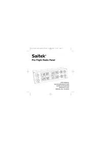 Notice SAITEK PRO FLIGHT RADIO PANEL PC Contrôleur