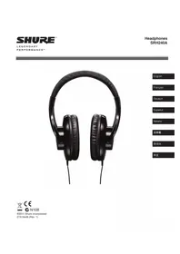 Notice SHURE SRH240A Ecouteur