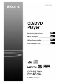 Notice SONY DVPNS718H Lecteur dvd
