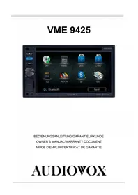 Notice AUDIOVOX VME 9425 Car stereo