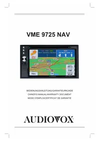 Notice AUDIOVOX VME 9725 NAV Car stereo