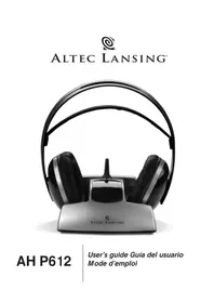 Notice ALTEC LANSING AHP612 Ecouteur