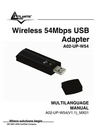 Notice ATLANTIS-LAND NETFLY USB 54 Scheda di rete / adattatore