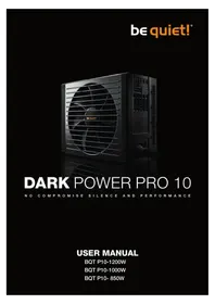 Notice Be Quiet! DARK POWER PRO 10 1200W Netzteil