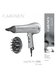 Notice Carmen HD2050 Hair dryer