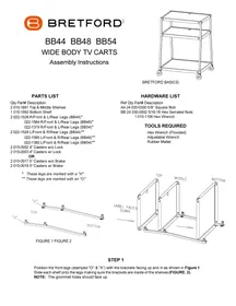 Notice Bretford BB44P5 Support écran plat