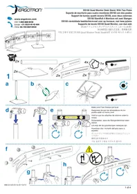 Notice Ergotron DS SERIES DS100 QUAD MONITOR DESK STAND HORIZONTAL Support écran plat