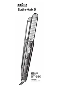 Notice BRAUN SATIN HAIR 5 ST 550 Haarglätter