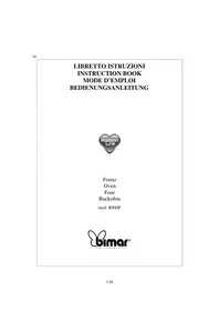 Notice Bimar B900P Oven