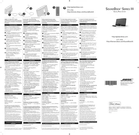 Notice BOSE SOUNDDOCK III Station d'accueil audio