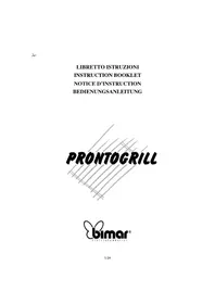 Notice Bimar PRONTOGRILL Grill