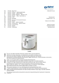 Notice ALPINA SF 4001 Friteuse