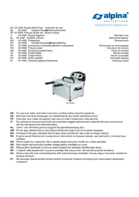 Notice ALPINA SF 4008 Friteuse