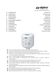 Notice ALPINA SF 4006 Friteuse