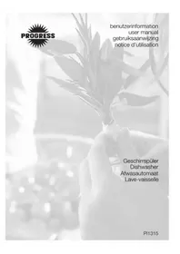Notice PROGRESS PI1315 Vaatwassers