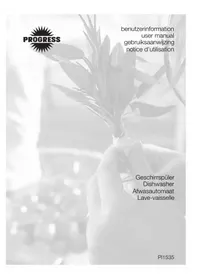Notice PROGRESS PI1535 Vaatwassers