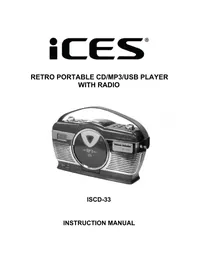 Notice Ices ISCD33 Lecteur/enregistreur de cd