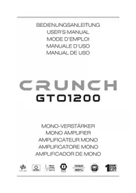 Notice Crunch GTO1200 Receiver