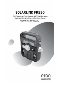 Notice ETON FR 550 Radio