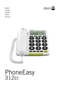 Notice DORO PHONEEASY 312CI Teléfono