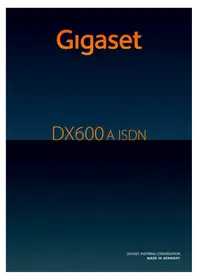 Notice GIGASET DX600A ISDN Phone