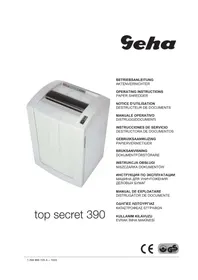 Notice GEHA TOP SECRET 390 S6 Distruggi documenti