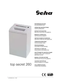 Notice GEHA TOP SECRET 260 S6 Distruggi documenti