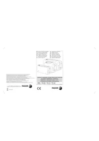 Notice FAGOR TTE310 Tostadora