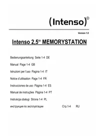 Notice INTENSO MEMORY STATION Externe Festplatte