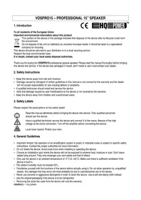 Notice HQ Power VDSPRO15 Vocero