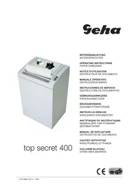 Notice GEHA TOP SECRET 400 S6 Distruggi documenti