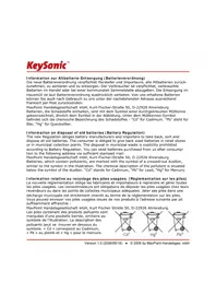 Notice KeySonic ACK540 MACRF Keyboard