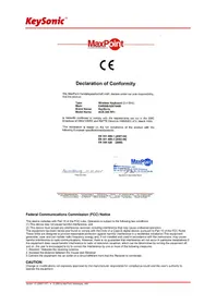 Notice KeySonic ACK340 RF+ Keyboard