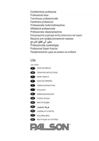 Notice PALSON 30436 Trancheuse