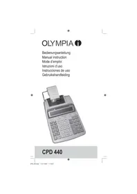 Notice OLYMPIA CPD 440 Calculator