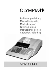Notice OLYMPIA CPD 5514T Calculator