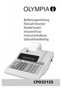 Notice OLYMPIA CPD 3212 S Calculator