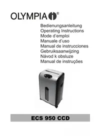 Notice OLYMPIA ECS 950 CCD Shredder
