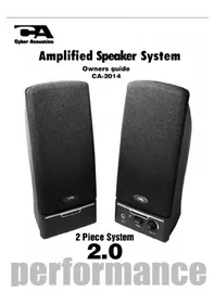 Notice Cyber Acoustics CA2014WB Speaker