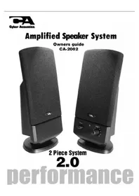 Notice Cyber Acoustics CA2002 Speaker