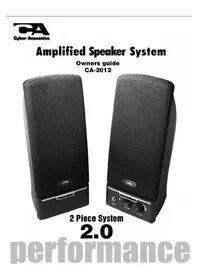 Notice Cyber Acoustics CA2012 Speaker