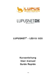 Notice Lupus Electronics LE920 Surveillance Camera