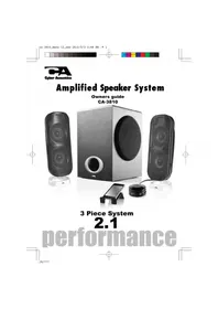 Notice Cyber Acoustics CA3810 Speaker