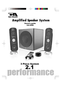 Notice Cyber Acoustics CA3908 Speaker