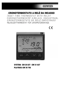 Notice Gewiss GW21827 Termostato