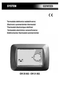 Notice Gewiss GW21852 Termostato