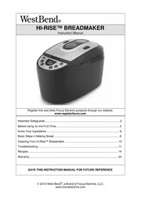 Notice Focus Electrics 41400 Bread maker
