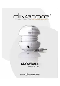 Notice DIVACORE SNOWBALL Station d'acceuil