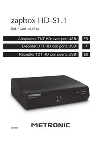 Notice METRONIC ZAPBOX HDS1.1 Décodeur tnt