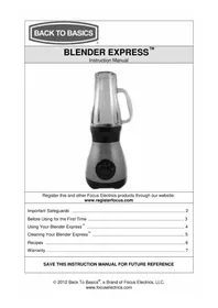 Notice Focus Electrics BPE3BRAUS Licuadora